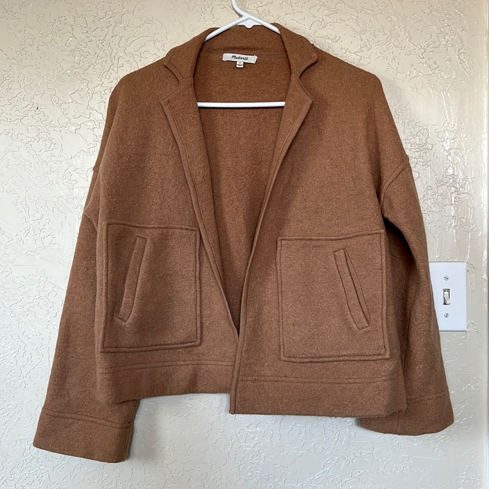 Women’s Madewell Lisbon Sweater/Jacket Wool S Camel